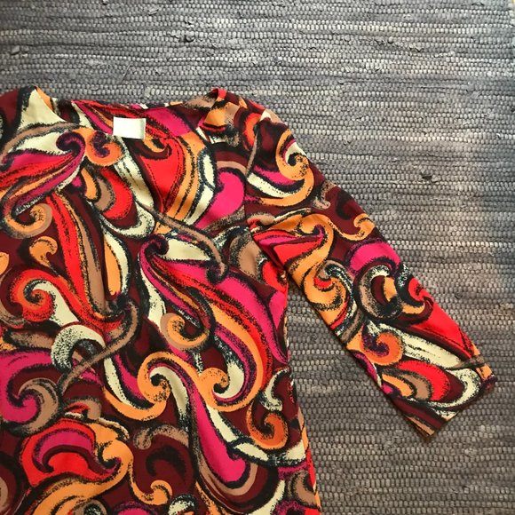 Maeve by Anthropologie Flavia Shift Dress, Swirly Print, M - Picture 4 of 12